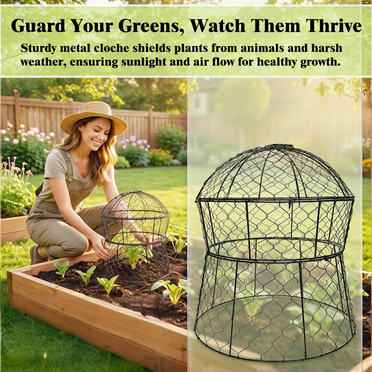 Jawulija stackable garden cloches simplify storage and portability after harvest.