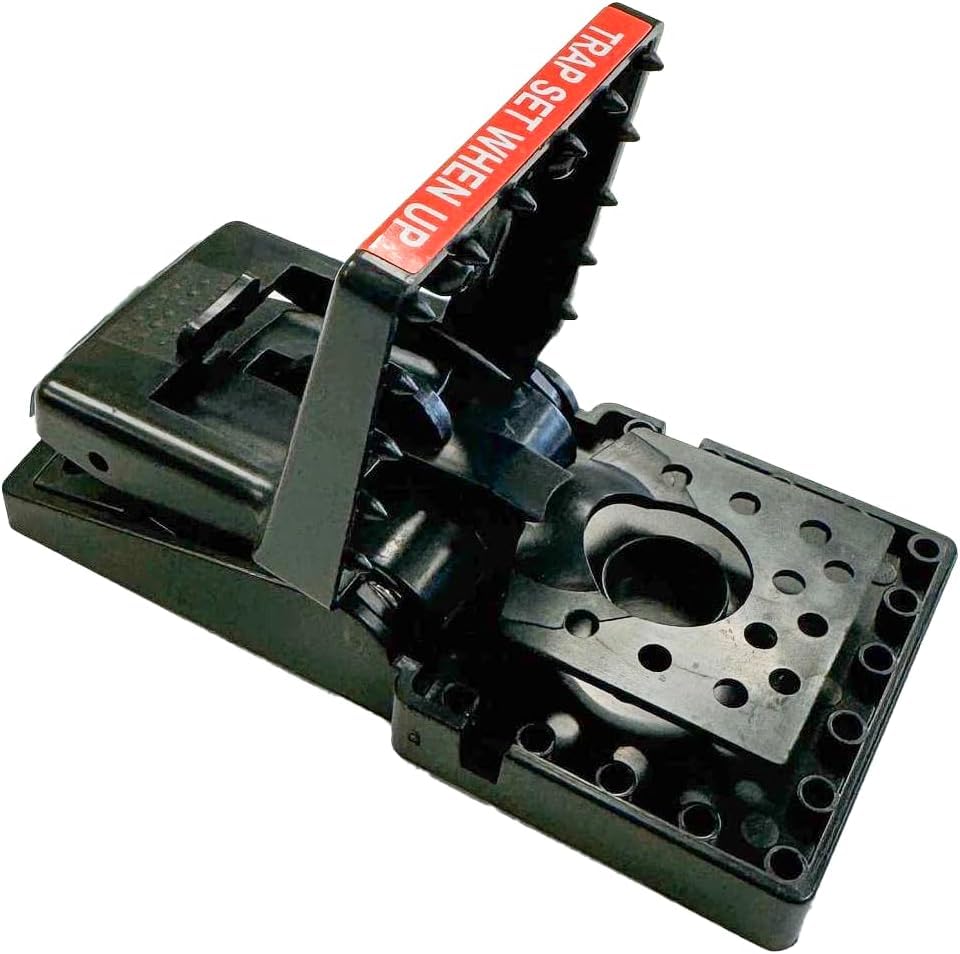 JT Eaton JAWZTM plastic mouse trap side view for discreet positioning