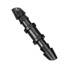 JAYEE 1/4-inch barbed coupling connector for strong, leak-free irrigation tubing joins.