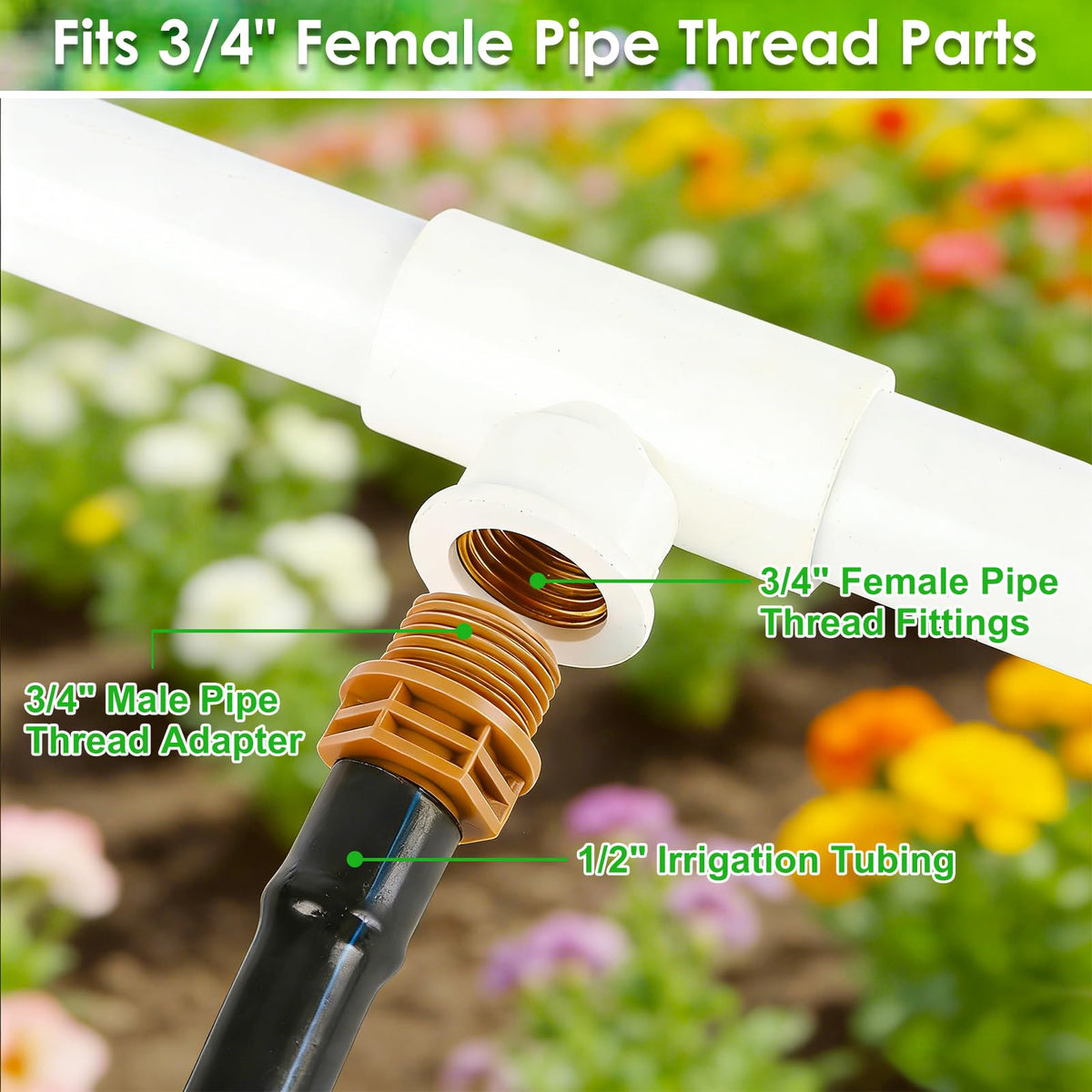 JAYEE barbed-end grip ensures tight hold on 1/2in tubing for reliable flow
