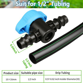 JAYEE barbed switch valve assembly — secure, leak-proof tubing connections
