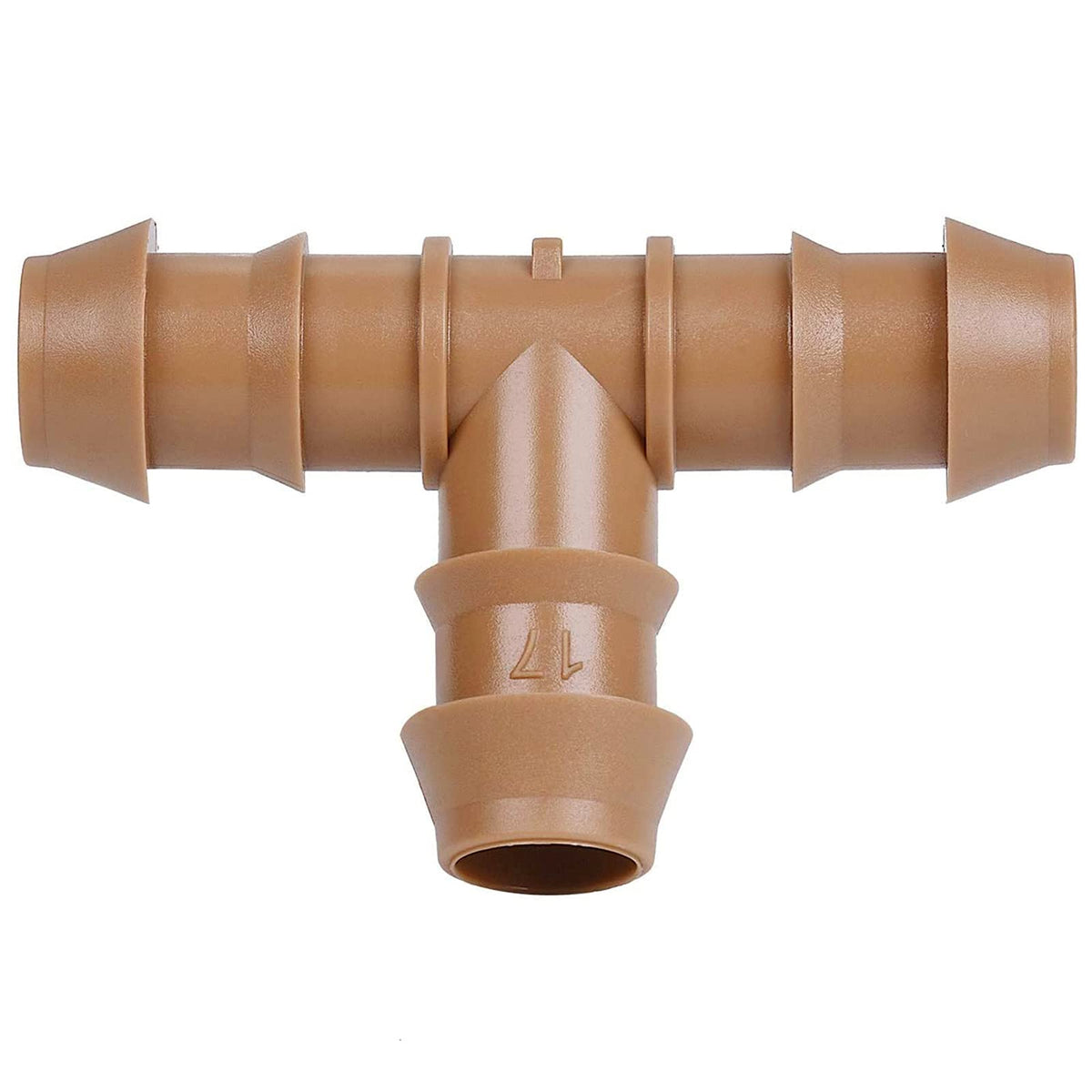 JAYEE barbed tee fittings for 17mm tubing ensure secure drip connections.