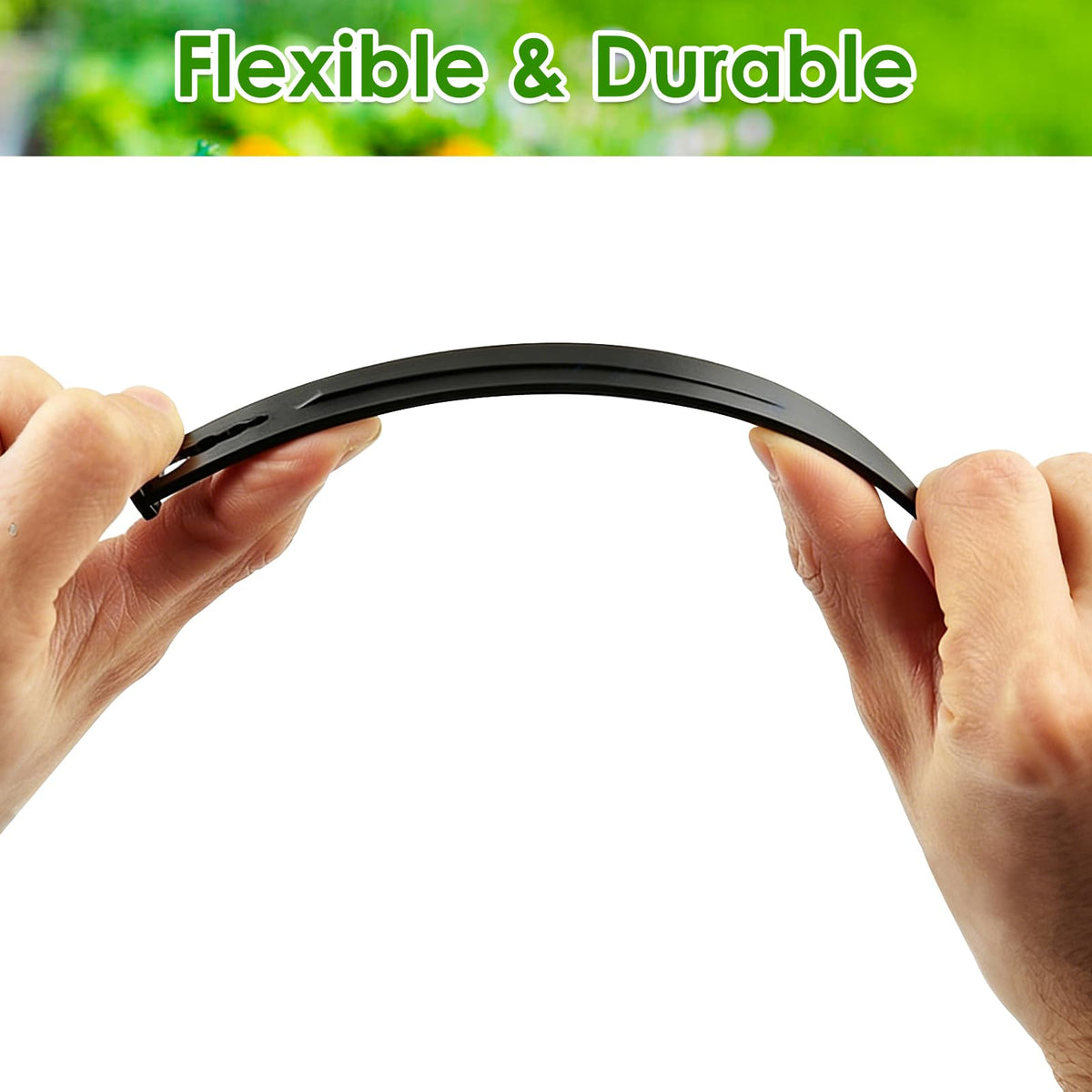 JAYEE greenhouse-use stake elevates tubing for tidy irrigation across pots.