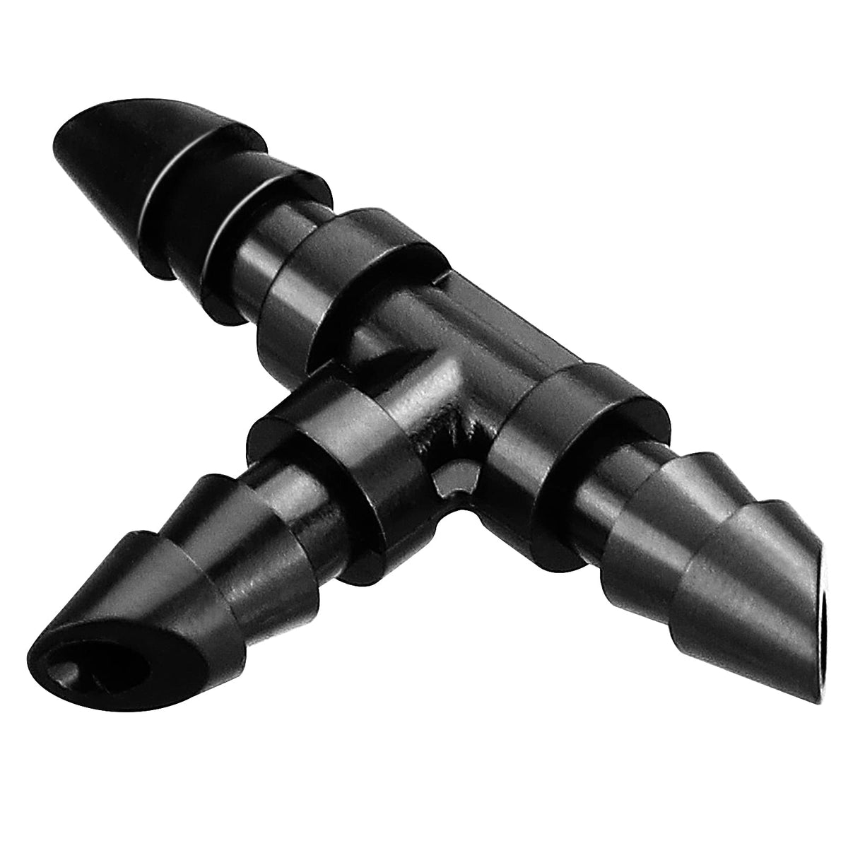 JAYEE direct-fit 1/4-inch drip tubing fitting in use