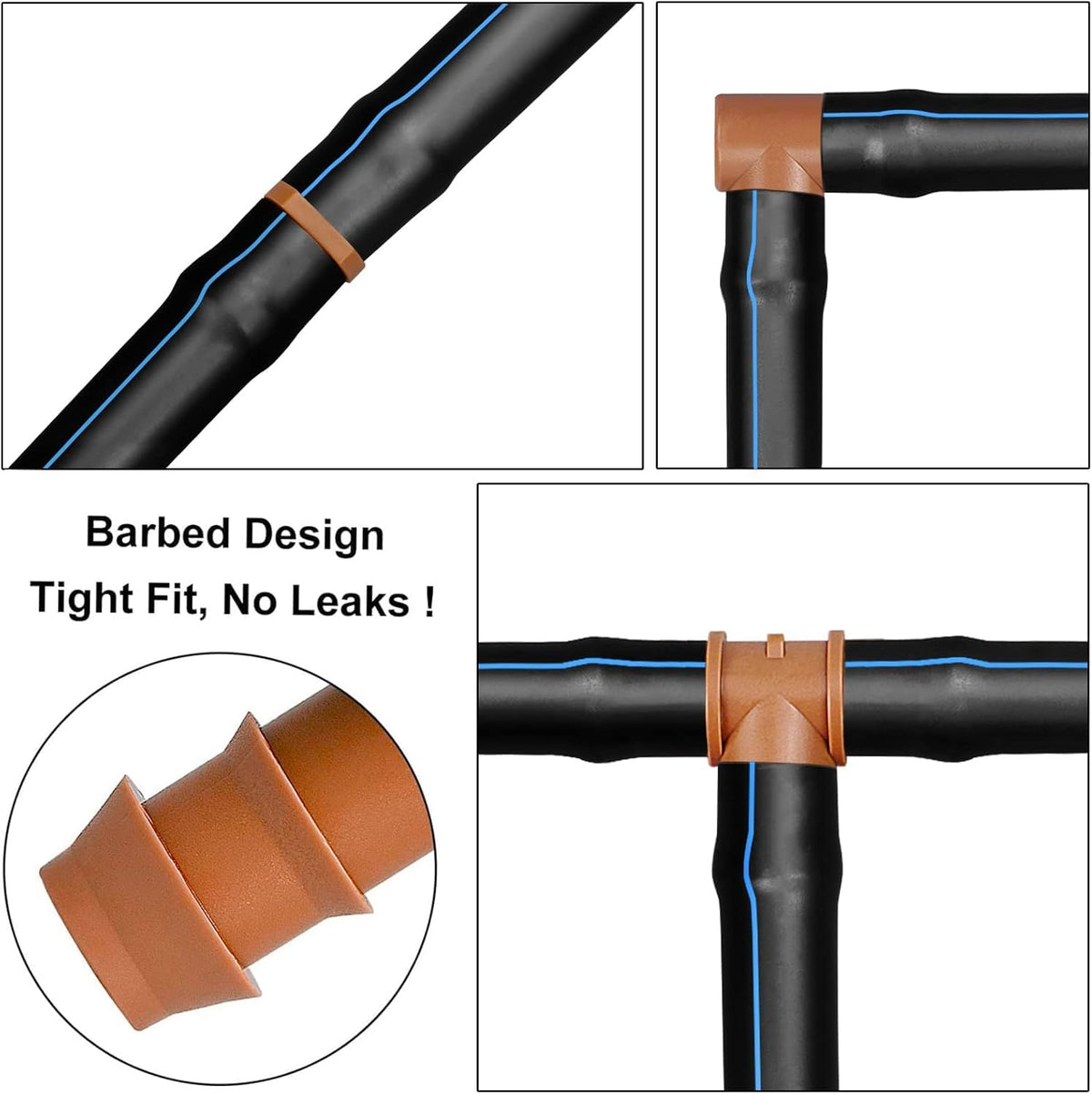 JAYEE durable plastic tee fittings ensure long-lasting garden irrigation.