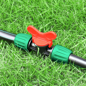 JAYEE 1/2 inch valve set shown in greenhouse or yard irrigation layout