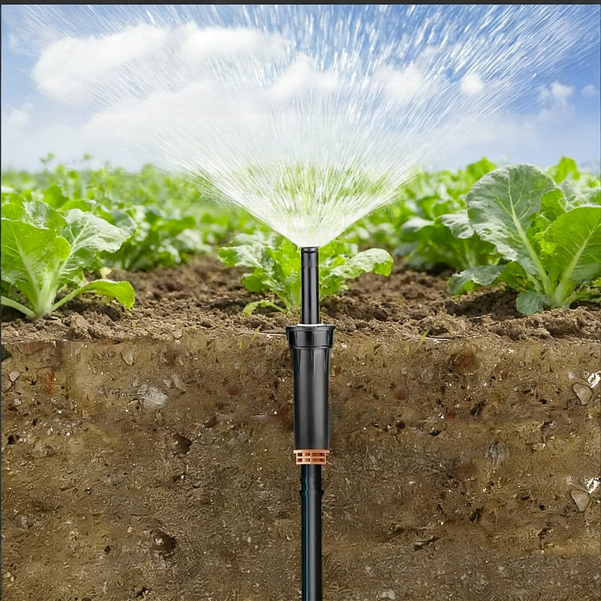 JAYEE garden-greenhouse application supports versatile irrigation across beds and pots