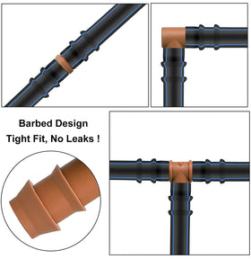 JAYEE irrigation fittings close-up highlighting durable plastic construction.