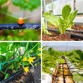 JAYEE ready-to-use barbed tees simplify patio irrigation setup.