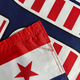 Jayus 250th anniversary flag 4x6 brass grommets detail for durable mounting.