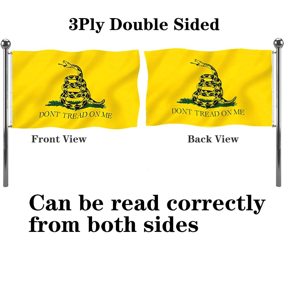 Jayus 340D nylon Gadsden flag withstands weather and sunlight