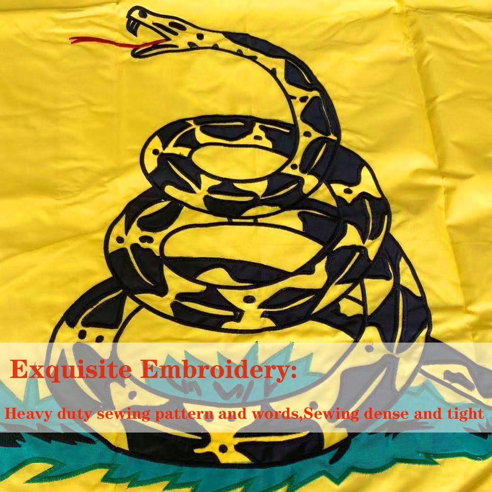 Jayus flag with 4-row stitching and brass grommets for secure mounting