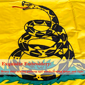 Jayus flag with 4-row stitching and brass grommets for secure mounting
