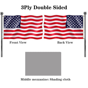 Jayus flag with 4-row stitching for lasting strength during windy displays