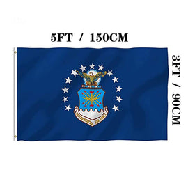Jayus Blue US Air Force flag in wind shows vivid colors