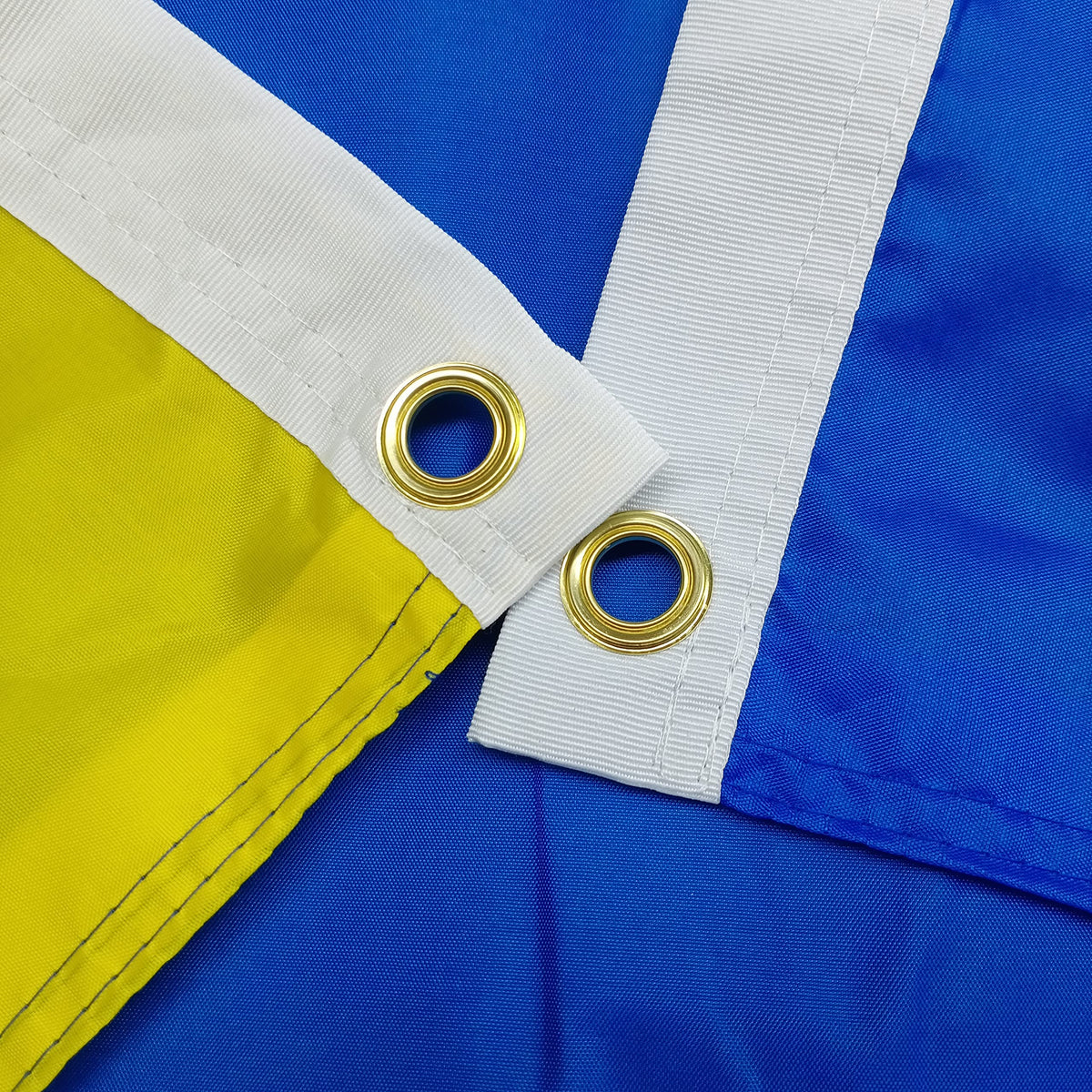 Jayus flag with brass grommets ready for pole mounting indoors or outdoors