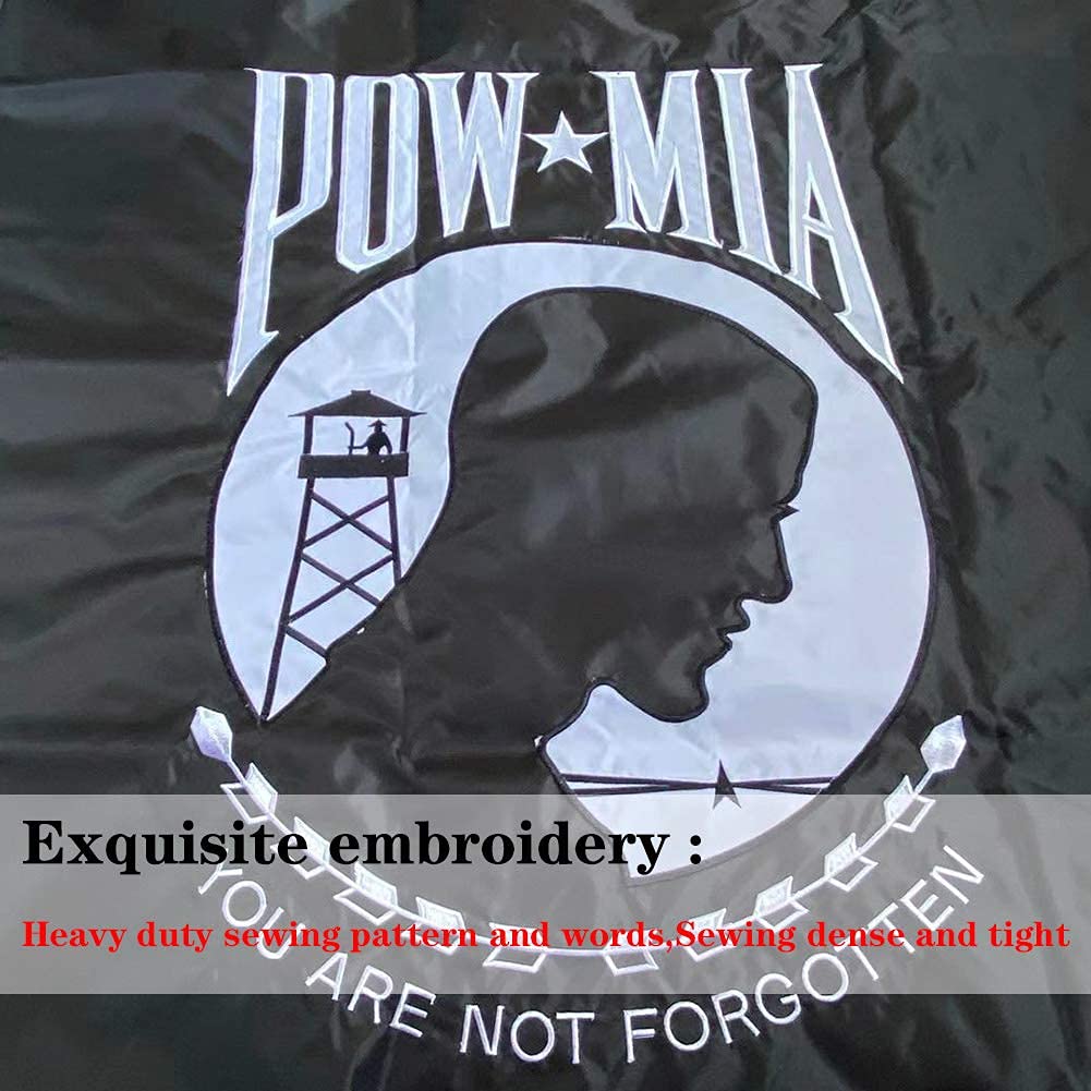 Jayus brass grommets POW MIA flag for secure outdoor mounting