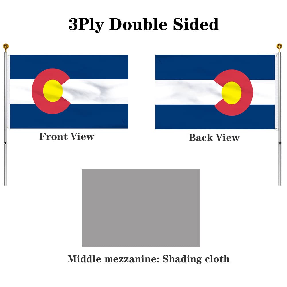 Jayus Colorado flag features double-sided printing for vivid visibility