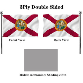 Jayus Florida state flag 3x5ft double sided printing visible from both sides