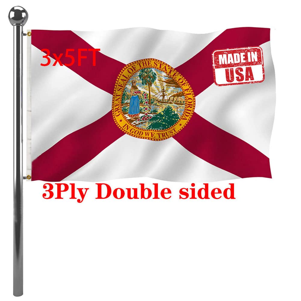 Jayus Florida state flag 3x5ft front view with durable polyester