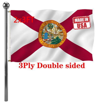 Jayus Florida States flag 2x3ft double-sided front view, vivid colors for outdoor display