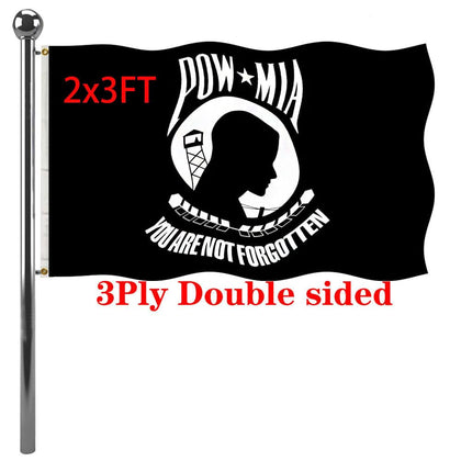 Jayus POW MIA flag front view with vivid colors for outdoor display.