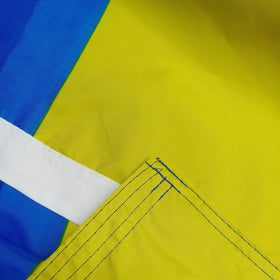 Jayus flag showing four row stitching for a neat, durable edge