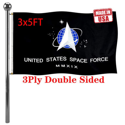 Jayus US Space Force flag front detailing on tough oxford fabric for outdoor use