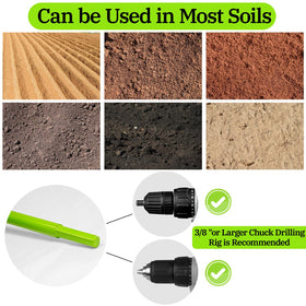 Jayzod 34-inch deep holes for bulbs and larger plants.