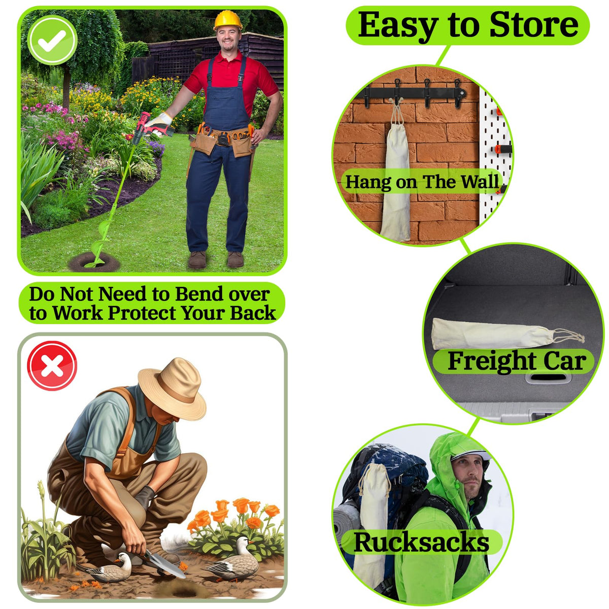 Jayzod stainless steel shaft delivers durable, long-lasting garden performance.