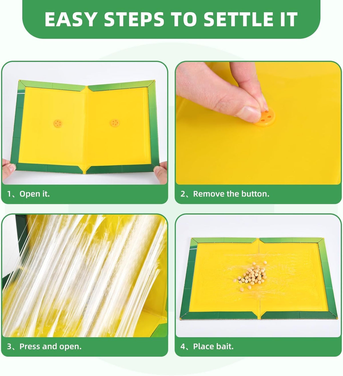 Jazb glue trap with cardboard base for versatile shapes.