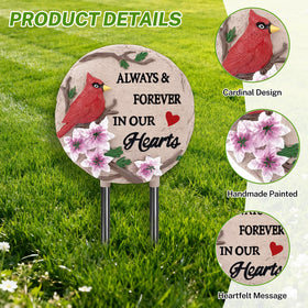 Jazcimdo Gravesite Marker with removable poles for secure placement.