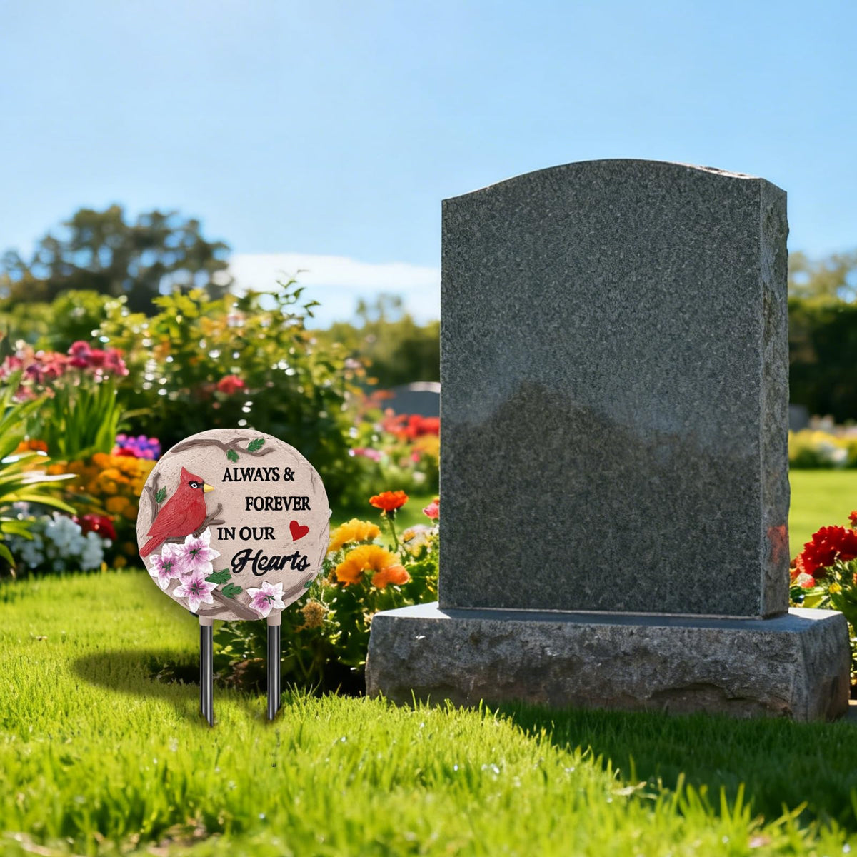 Jazcimdo Outdoor placement for garden or yard memorial.