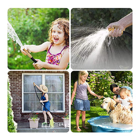 J&B XpandaHose 75ft in-use garden watering demonstration.