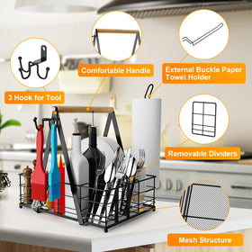JBBTOOL Grill Caddy side paper towel holder enables fast cleanup
