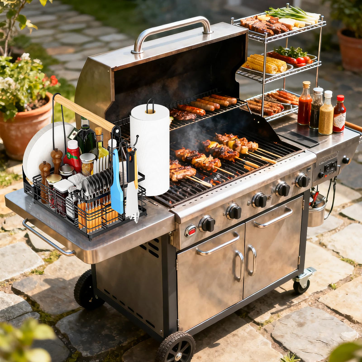 JBBTOOL Grill Caddy spacious organizer for camping and tailgating