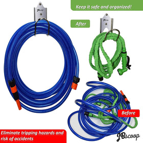 JBscoop hose hanger keeps garden tidy and saves space