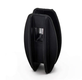 JBT black corner post insulator for secure fence anchor points and high tension performance.