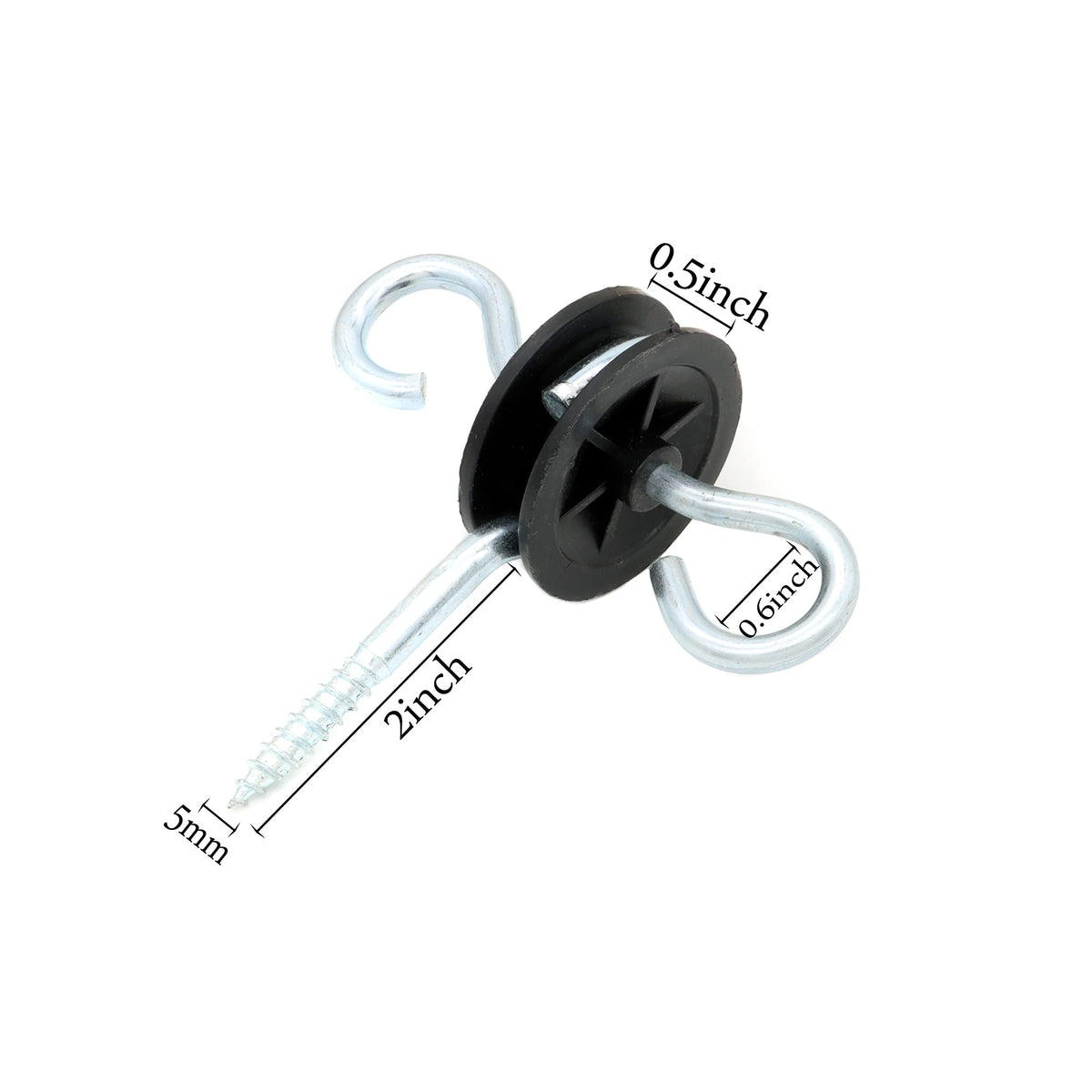 Corner end screw-in ring insulators included for secure installation