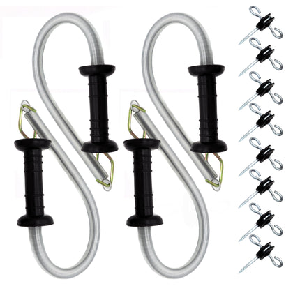 JBTOZIUY electric fence spring gate handle kit four-pack for easy gate operation