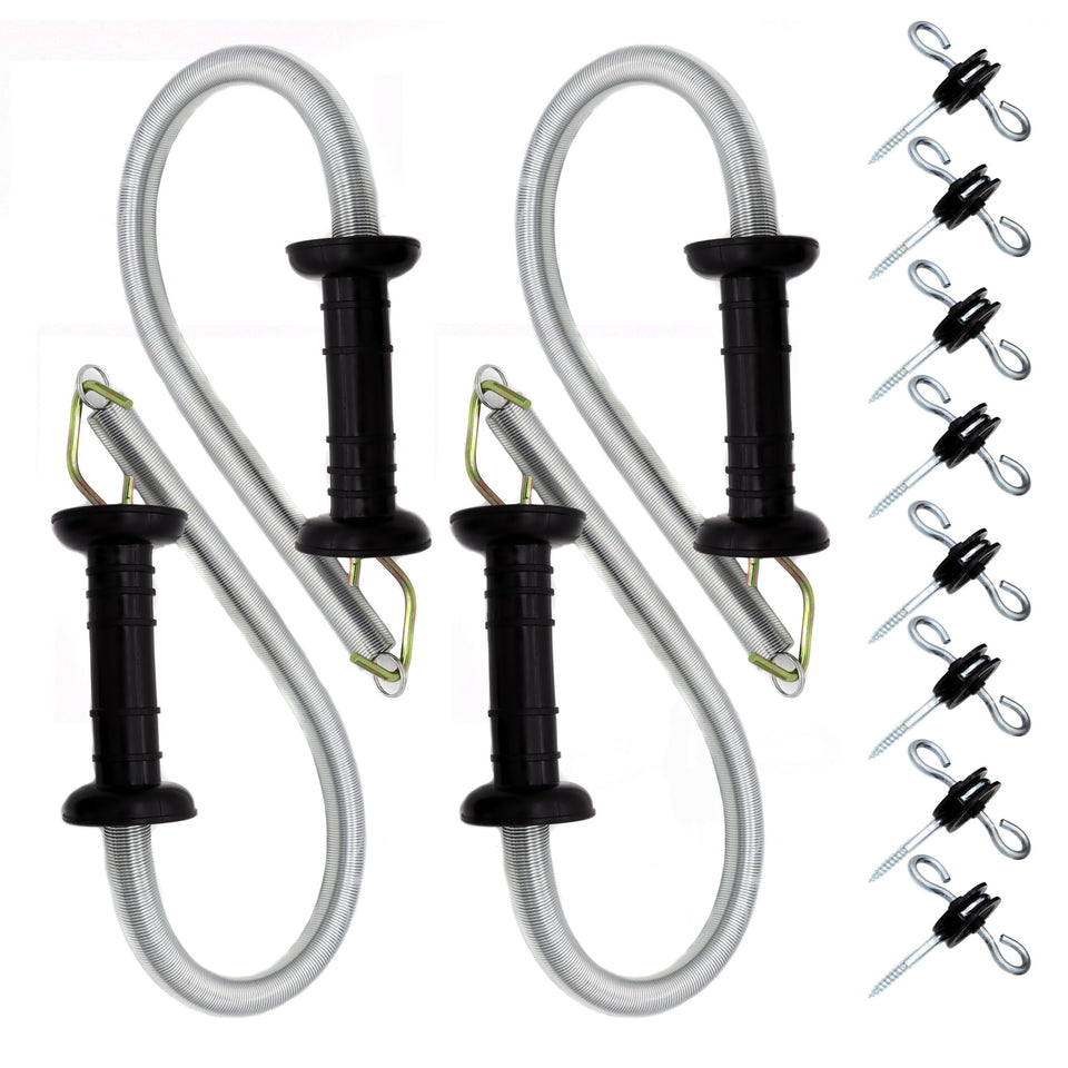 JBTOZIUY electric fence spring gate handle kit four-pack for easy gate operation