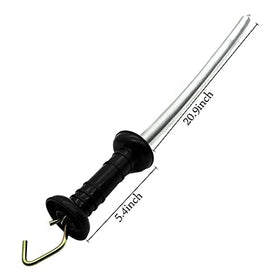 Insulated plastic gate handle with spring for smooth opening and closing