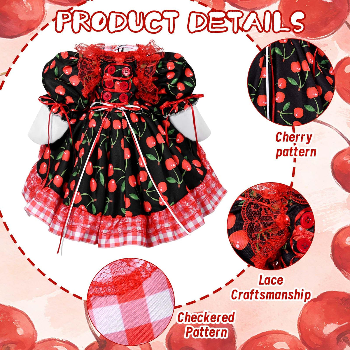 JcHrmers Cherry Lolita skirt for goose statue adds playful spring style.