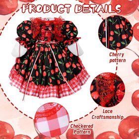 JcHrmers Cherry Lolita skirt for goose statue adds playful spring style.