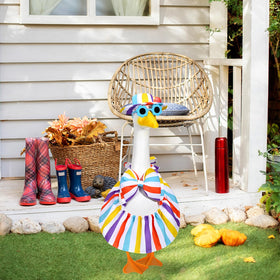 JcHrmers easy-to-assemble Hawaiian goose outfit for quick seasonal setup.