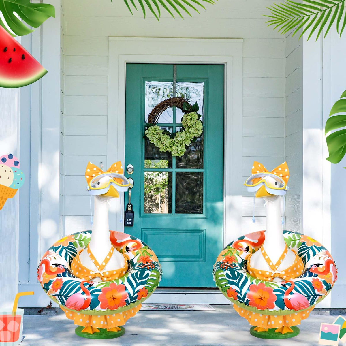 JcHrmers elastic bow helps create a bright porch scene