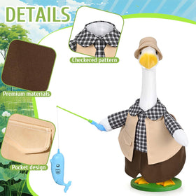 JcHrmers fishing porch goose vest highlight adds playful garden accent