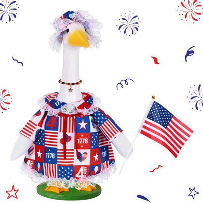 JcHrmers patriotic hat for goose adds festive flair to outdoor decor