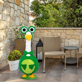 JcHrmers frog-costume-for-outdoor-goose keeps the statue looking fresh.