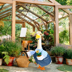 JcHrmers Gardener Goose Outfit front-yard decor with lawn-friendly appeal